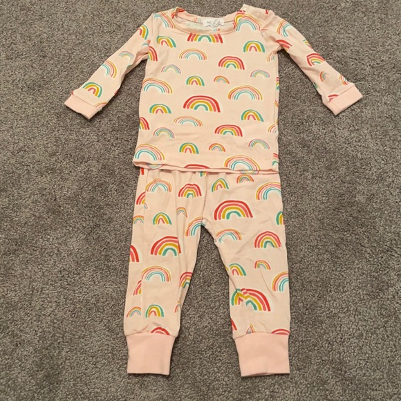 Angel Dear Pink Rainbow Pajama Set - Picture 1 of 10